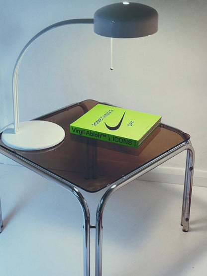 Large chrome coffee table