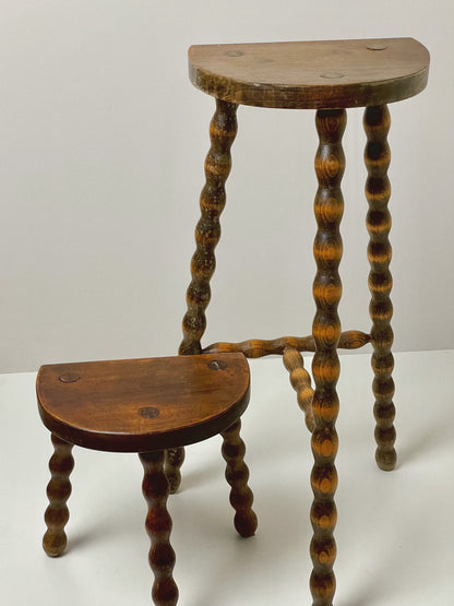 Large French bobbin stool